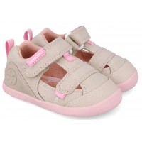Sandale barefoot Biomecanics 262191-F884 Pique Beige Y Rosa