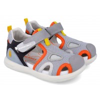 Sandale Biomecanics 262232-C857 Rejilla Gris Y Naranja