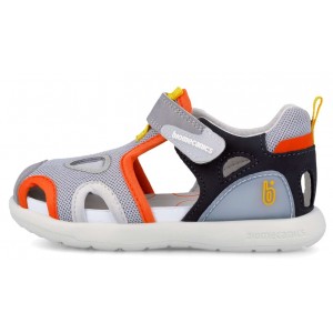 Sandale Biomecanics 262232-C857 Rejilla Gris Y Naranja