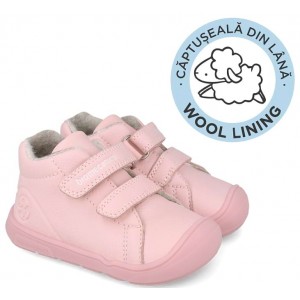 Ghete barefoot Biomecanics 261140-C032Fb Nobuck Forro Borreguillo Rosa