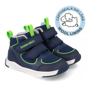 Ghete barefoot Biomecanics 261177-A089Fb Mat Forro Borreguillo Azul Marino