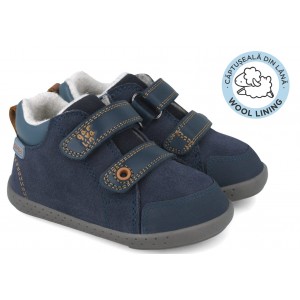 Sneakers barefoot impermeabili Garvalin 251308-A089FB Serraje Forro Borreguillo Azul Marino
