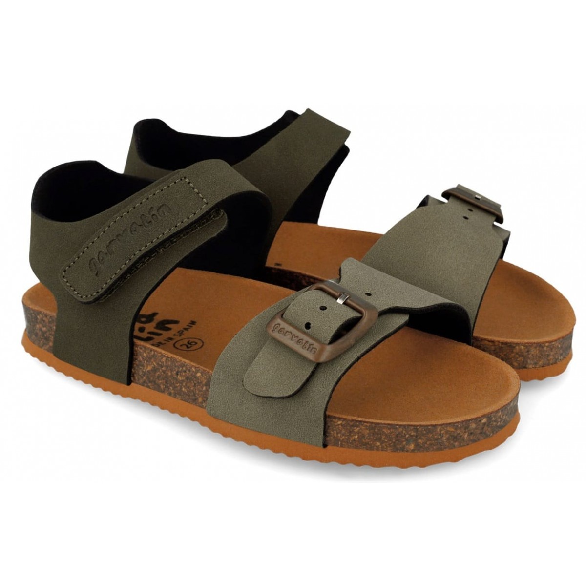 Sandale Garvalin 262471-B801 Serratex Kaky, Copii, Verde, Garvalin