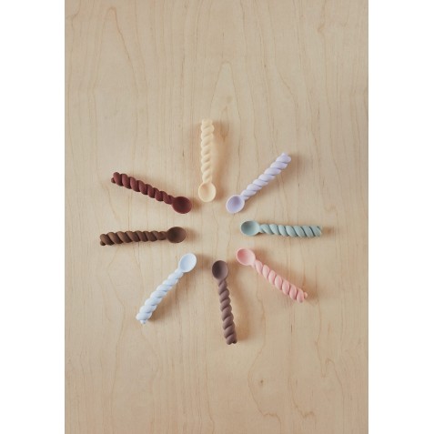 Set de tacâmuri din silicon - 3 bucăţi - OYOY MINI M107156 Nutmeg Rose Choko