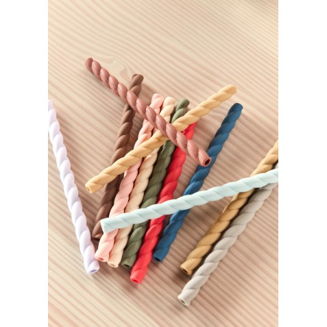 Set de paie din silicon - 6 bucăţi - OYOY MINI M107285 Cherry Red Vanilla