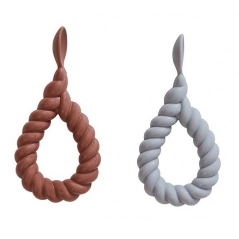 Set de tacâmuri din silicon - 2 bucăţi - OYOY MINI M107191 Dusty Blue Choko