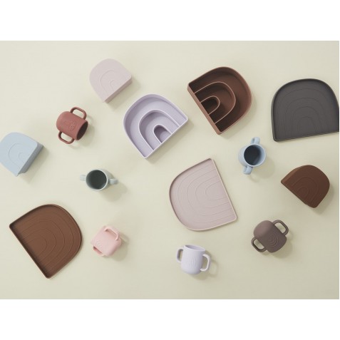 Cană din silicon cu mânere- 2 bucăţi - OYOY MINI M107084 Coral Nutmeg