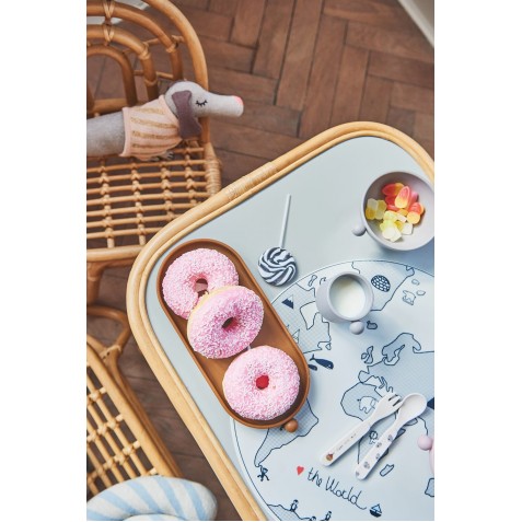 Set 2 boluri din silicon OYOY MINI M107015 Dusty Blue Clay