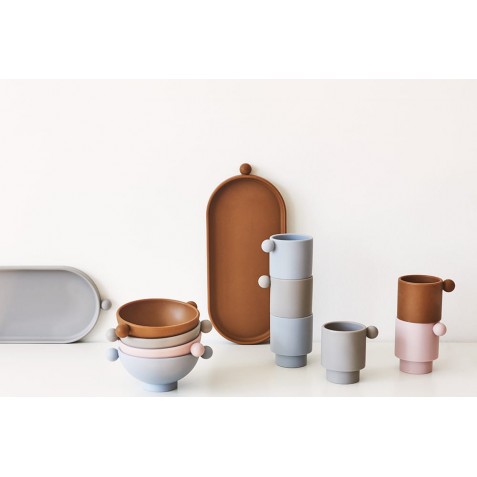 Set 2 boluri din silicon OYOY MINI M107015 Dusty Blue Clay