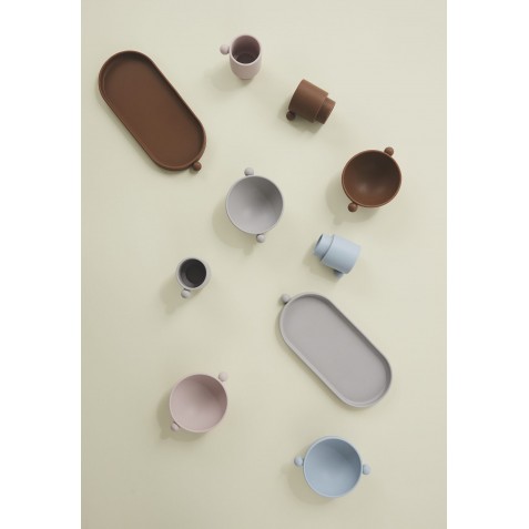 Set 2 boluri din silicon OYOY MINI M107015 Dusty Blue Clay