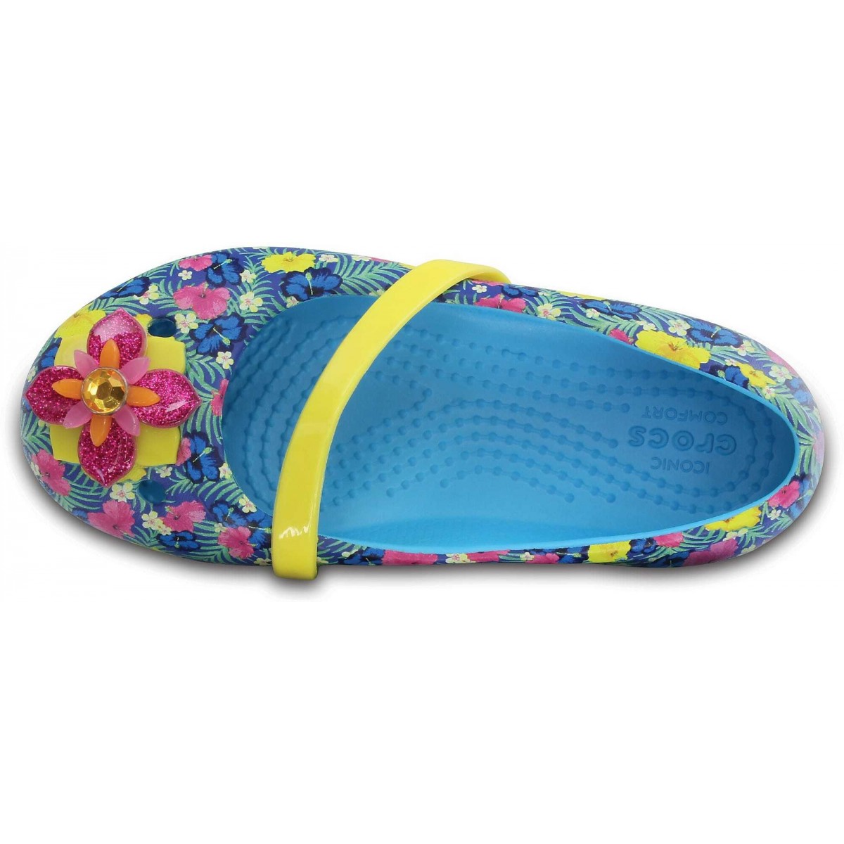 Crocs lina hot sale graphic flat