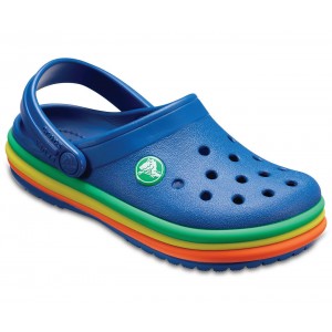 Șlapi Crocs CB Rainbow Band Clog K Albastru Șlapi Crocs CB Rainbow Band Clog K Albastru