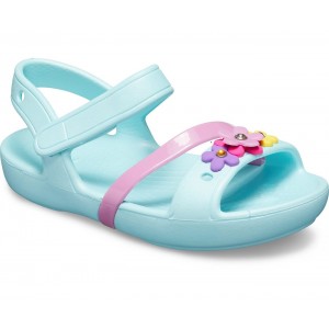 Sandale Crocs Lina Charm K Ice Blue Sandale Crocs Lina Charm K Ice Blue