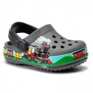 Șlapi Crocs Train Band Clog K Slate Grey Șlapi Crocs Train Band Clog K Slate Grey