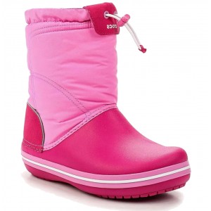Cizme de zapada Crocs CB LodgePoint Boot K Candy Pink/Party Pink Cizme de zapada Crocs CB LodgePoint Boot K Candy Pink/Party Pink