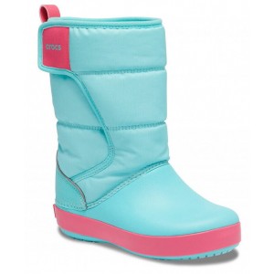 Cizme de zapada Crocs LodgePoint Snow Boot K Ice Blue Pool Cizme de zapada Crocs LodgePoint Snow Boot K Ice Blue Pool