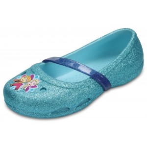Sandale Crocs Lina Frozen Flat K Ice Blue-4O9 Sandale Crocs Lina Frozen Flat K Ice Blue-4O9