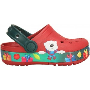Șlapi Crocs Fun Lab Holiday Lights Clog K Pepper White Șlapi Crocs Fun Lab Holiday Lights Clog K Pepper White