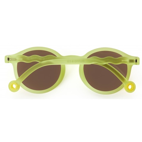 Ochelari de soare cu lentile polarizate OLIVIO & CO - 5-12 ani - Citrus Garden - Lime Green