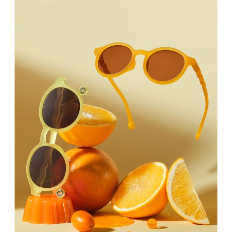 Ochelari de soare cu lentile polarizate OLIVIO & CO - 5-12 ani - Citrus Garden - Lime Green