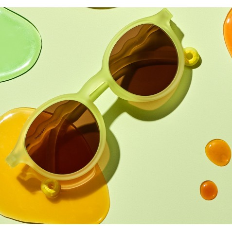 Ochelari de soare cu lentile polarizate OLIVIO & CO - 5-12 ani - Citrus Garden - Lime Green