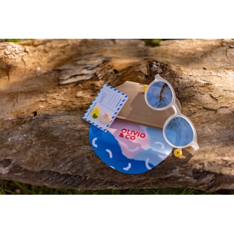 Ochelari de soare cu lentile polarizate OLIVIO & CO - 5-12 ani - Classic Olivio - Jellyfish White