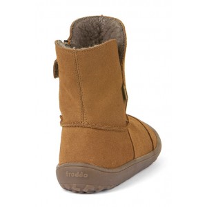 Cizme de zăpadă Froddo Barefoot Tex Suede G3160238-2 Cognac