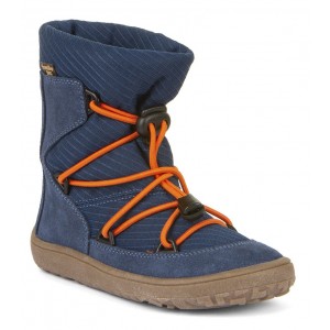 Cizme de zăpadă Froddo Barefoot Tex Track Wool G3160239-2 Denim