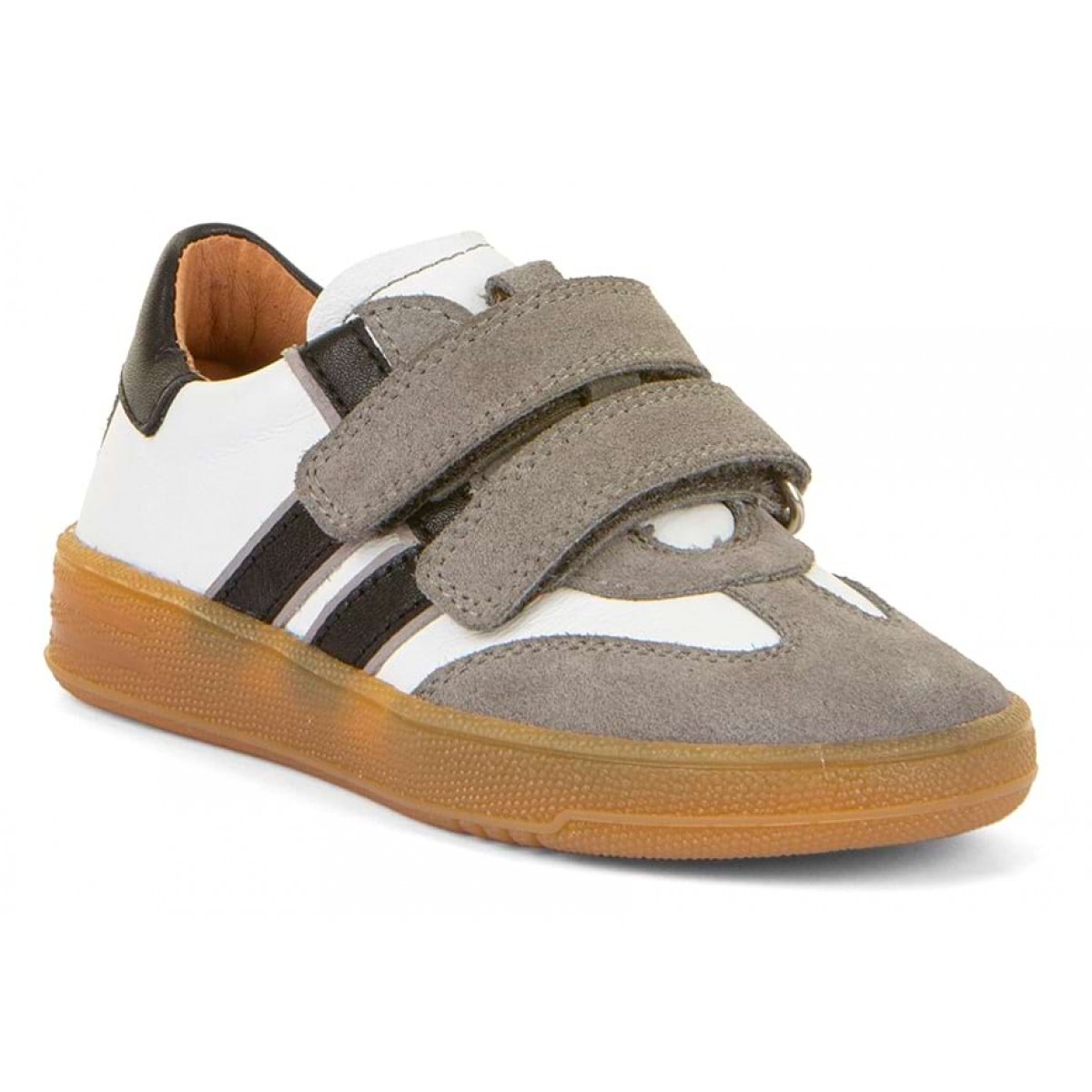Pantofi Froddo Lou G3130269-12 Grey Black Copii, Piele Naturala