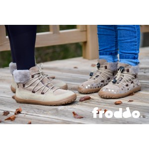Ghete impermeabile Froddo barefoot Up Furry W Tex G3110269-3 Taupe  