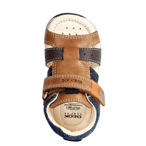Sandale Geox B Tapuz Boy Caramel Navy