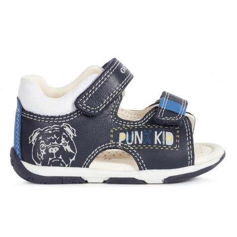 Sandale Geox Tapuz Nappa Canvas Boy Navy White Sandale Geox Tapuz Nappa Canvas Boy Navy White