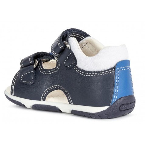 Sandale Geox Tapuz Nappa Canvas Boy Navy White Sandale Geox Tapuz Nappa Canvas Boy Navy White