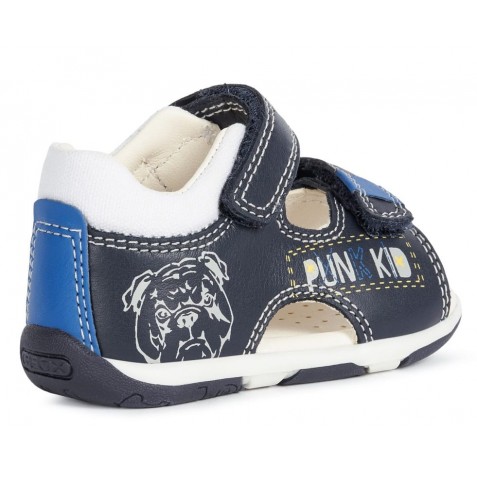 Sandale Geox Tapuz Nappa Canvas Boy Navy White Sandale Geox Tapuz Nappa Canvas Boy Navy White