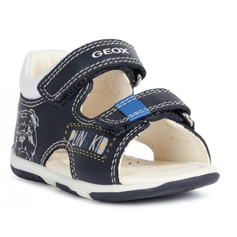 Sandale Geox Tapuz Nappa Canvas Boy Navy White Sandale Geox Tapuz Nappa Canvas Boy Navy White