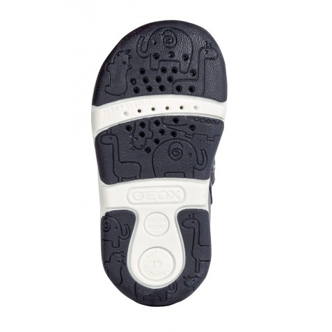 Sandale Geox Tapuz Nappa Canvas Boy Navy White Sandale Geox Tapuz Nappa Canvas Boy Navy White