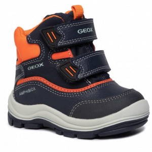 Cizme de zapadă Geox B Flanfil BB Abx B Navy/Orange Cizme de zapadă Geox B Flanfil BB Abx B Navy/Orange