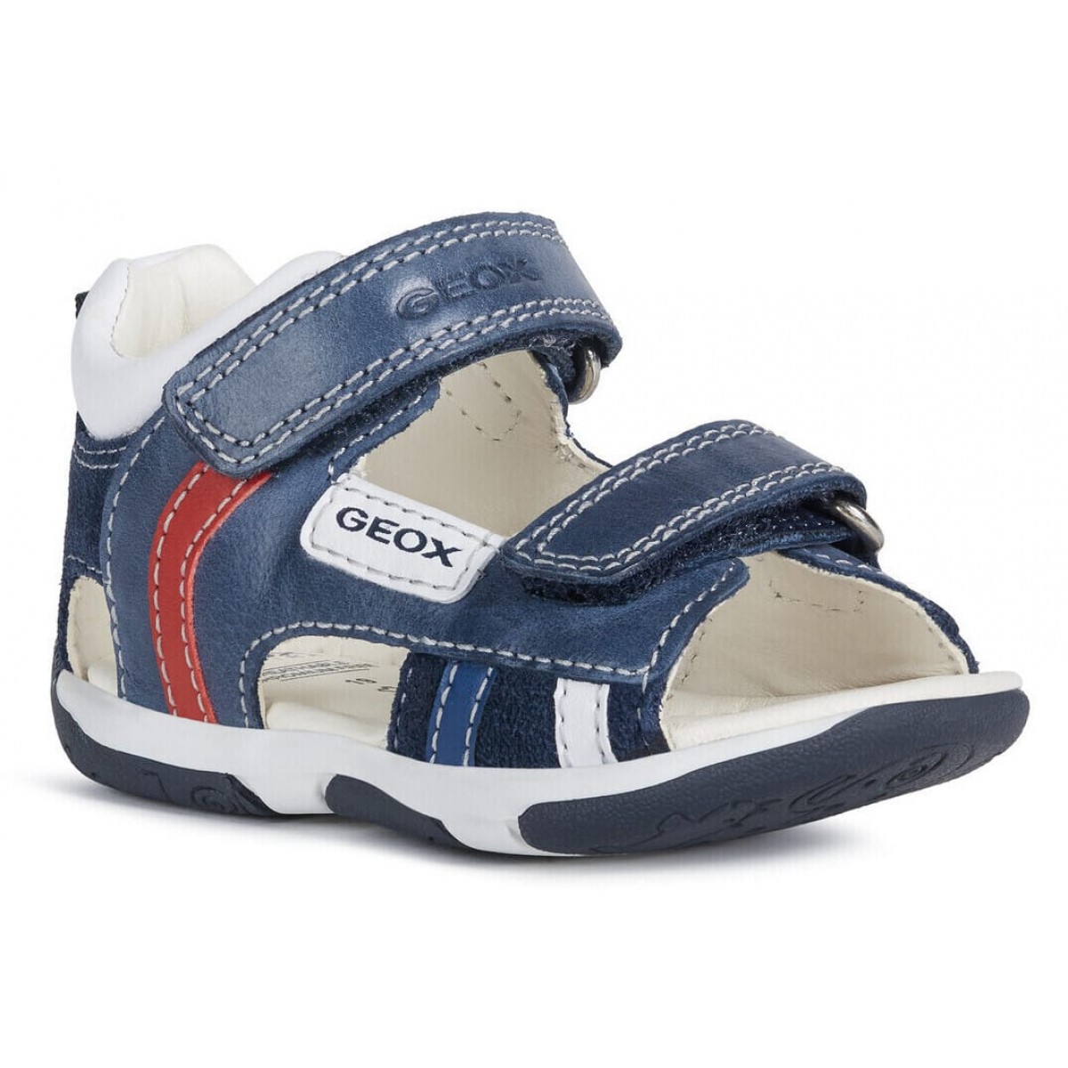 Sandale Geox BS Tapuz BA Navy Copii, Piele Naturala, Bleumarin, Geox