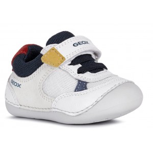 Pantofi Geox B Tutim White Suede Mesh Pantofi Geox B Tutim White Suede Mesh