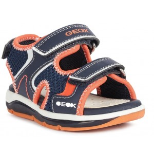 Sandale Geox B Todo Boy Navy Orange Fluo Sandale Geox B Todo Boy Navy Orange Fluo