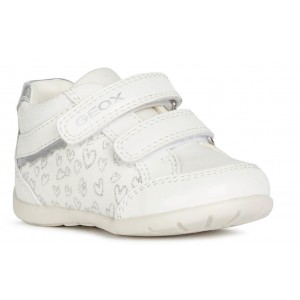 Sneakers Geox B Elthan Girl White Silver Sneakers Geox B Elthan Girl White Silver
