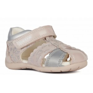 Sandale Geox B Elthan Girl Light Rose Silver Sandale Geox B Elthan Girl Light Rose Silver