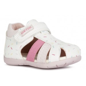 Sandale Geox B Elthan Girl Light White Pink Sandale Geox B Elthan Girl Light White Pink
