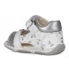 Sandale Geox Baby Tapuz Girl White Silver