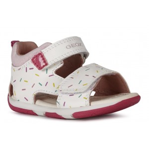 Sandale Geox Baby Tapuz Girl White Pink Sandale Geox Baby Tapuz Girl White Pink