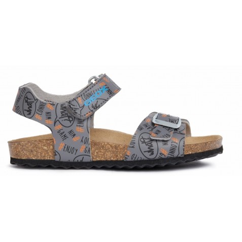Sandale Geox J Ghita Boy Grey Flu Orange