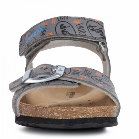 Sandale Geox J Ghita Boy Grey Flu Orange