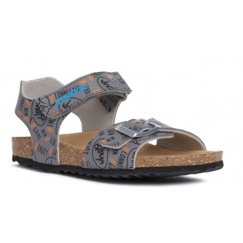 Sandale Geox J Ghita Boy Grey Flu Orange