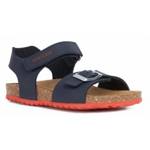 Sandale Geox J Ghita Boy Navy Red Sandale Geox J Ghita Boy Navy Red