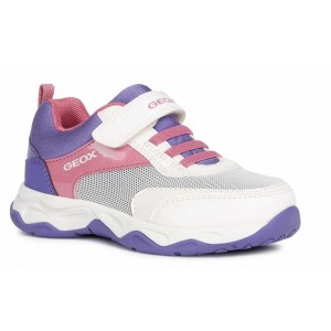 Sneakers Geox J Calco Girl White Fuchsia Sneakers Geox J Calco Girl White Fuchsia